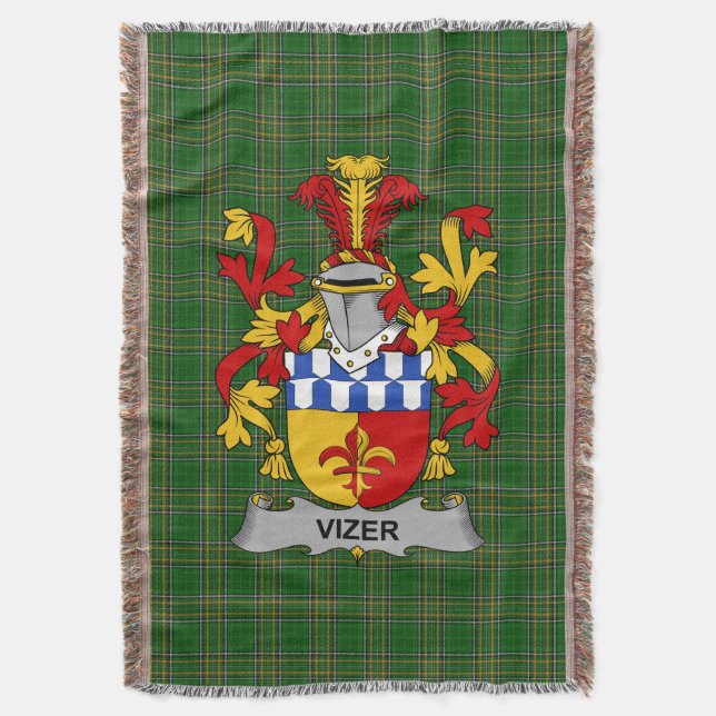 Couverture Armoiries irlandaises de Vizer Family Crest Irland (devant Vertical)