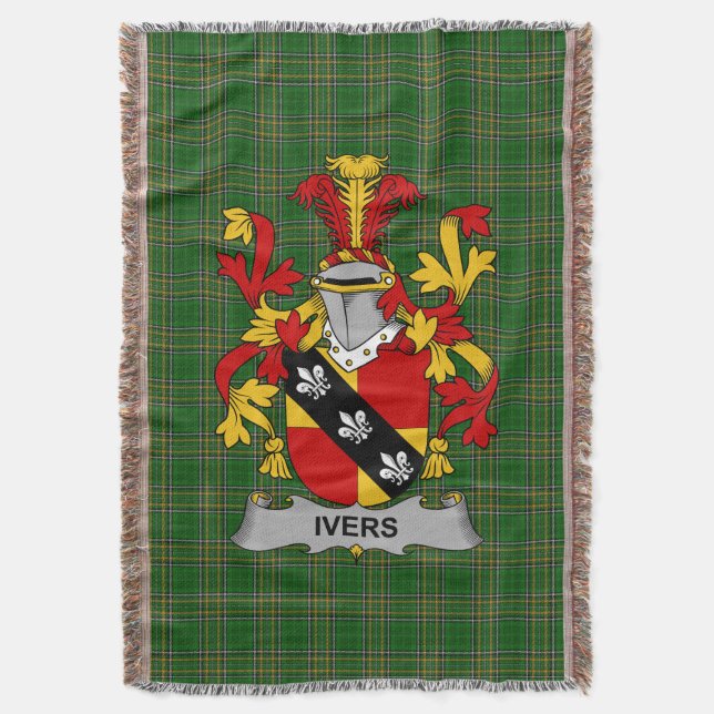 Couverture Armoiries irlandaises d'Ivers Famille Crest Irland (devant Vertical)
