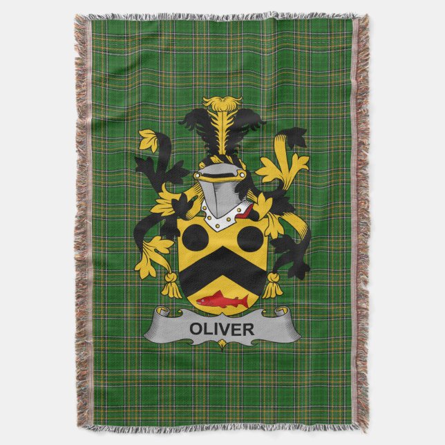 Couverture Armoiries irlandaises d'Oliver Family Crest Irland (devant Vertical)