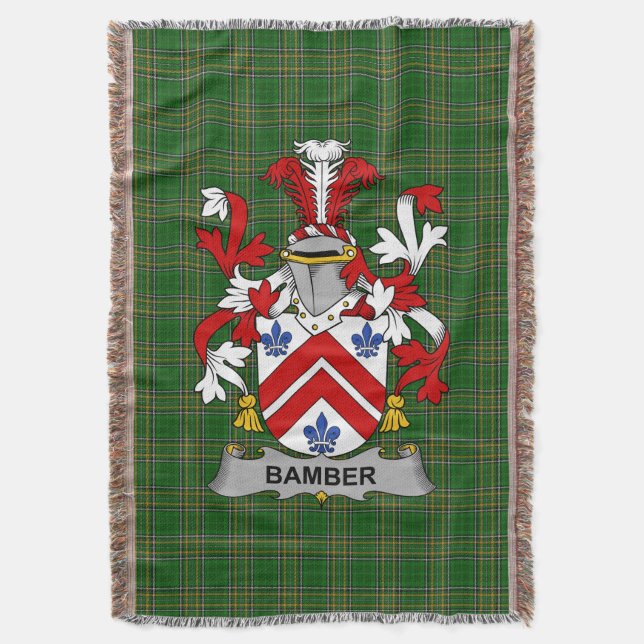 Couverture Armoiries irlandaises en bambou Famille Crest Irla (devant Vertical)