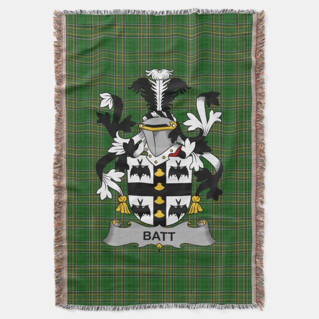 Couverture Armoiries irlandaises en batt Family Crest Irlande (devant Vertical)
