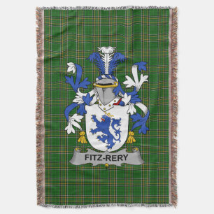 Couverture Armoiries irlandaises Fitz-Rery Family Crest Irlan