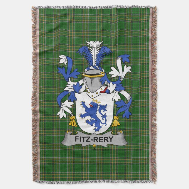 Couverture Armoiries irlandaises Fitz-Rery Family Crest Irlan (devant Vertical)