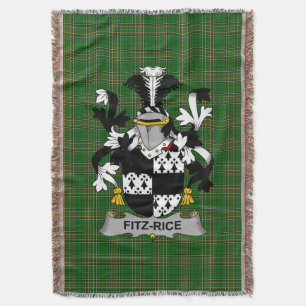 Couverture Armoiries irlandaises Fitz-Rice Family Crest Irlan