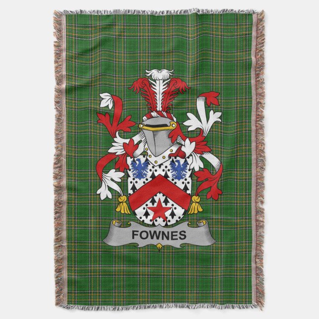 Couverture Armoiries irlandaises Fownes Family Crest Irlande (devant Vertical)