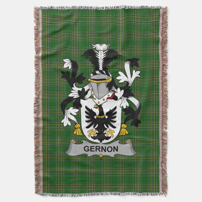 Couverture Armoiries irlandaises Gernon ou Garland Coat d'arm (devant Vertical)