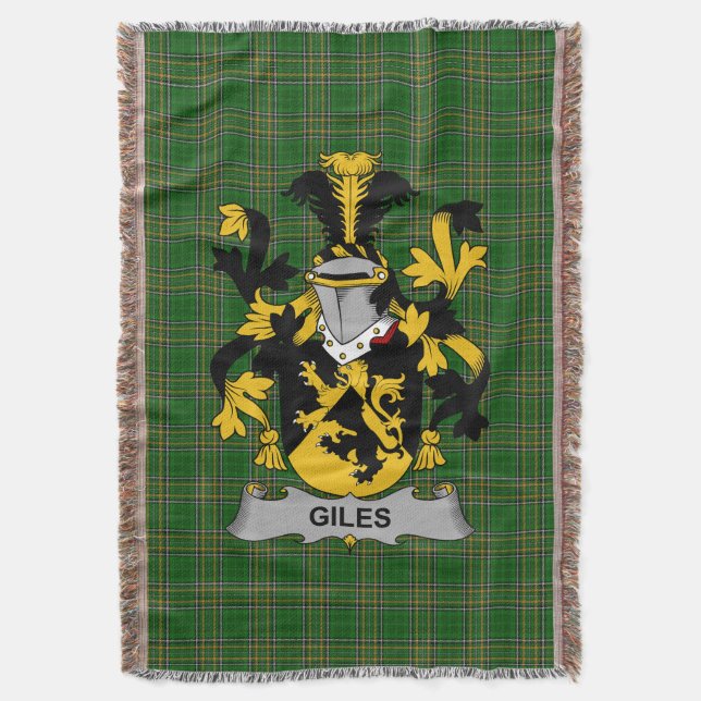 Couverture Armoiries irlandaises Giles ou gyles Family Crest  (devant Vertical)