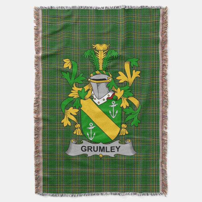Couverture Armoiries irlandaises Grumley Family Crest Irlande (devant Vertical)