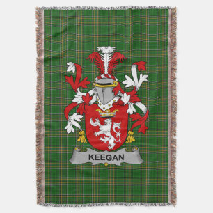 Couverture Armoiries irlandaises Keegan ou Egan Family Crest 