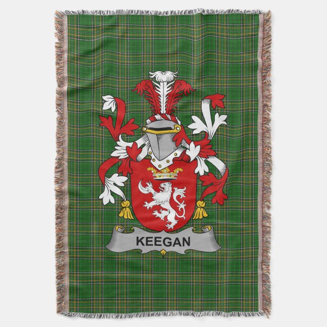Couverture Armoiries irlandaises Keegan ou Egan Family Crest  (devant Vertical)