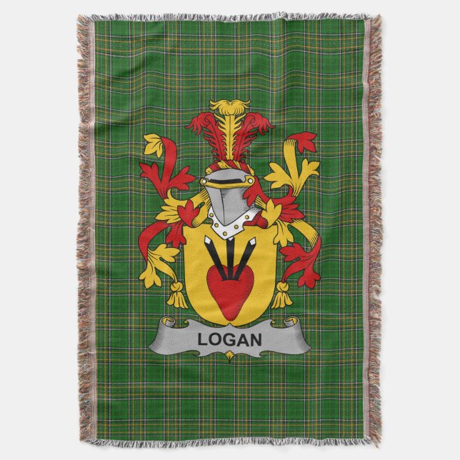 Couverture Armoiries irlandaises Logan Family Crest Irlande (devant Vertical)