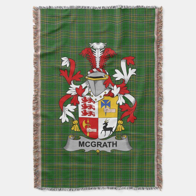 Couverture Armoiries irlandaises McGrath ou McGraw Crest (devant Vertical)