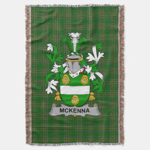 Couverture Armoiries irlandaises McKenna ou Kennagh Cres de f