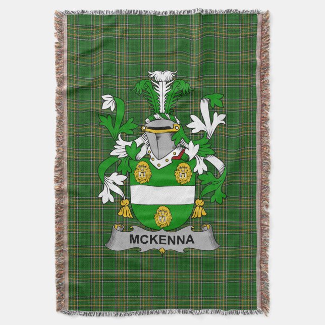 Couverture Armoiries irlandaises McKenna ou Kennagh Cres de f (devant Vertical)