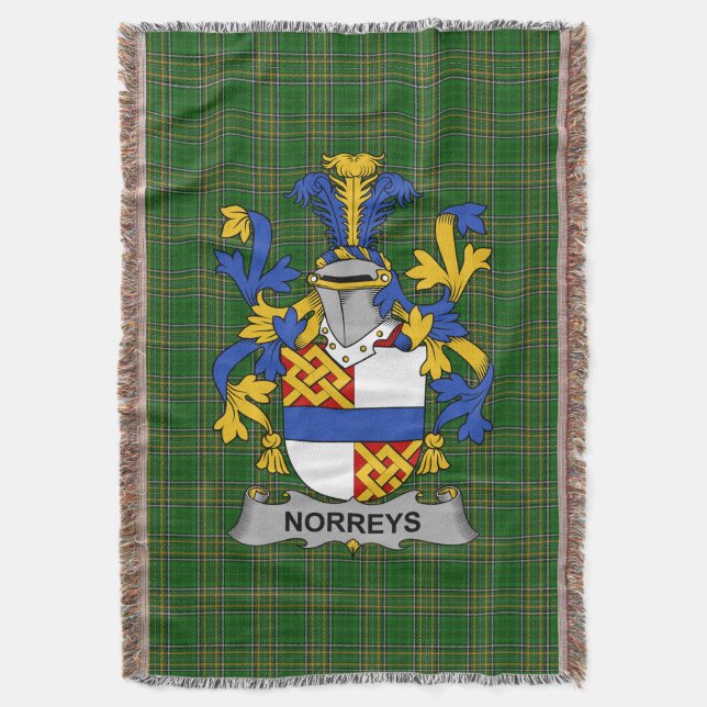 Couverture Armoiries irlandaises Norreys Family Crest Irlande (devant Vertical)
