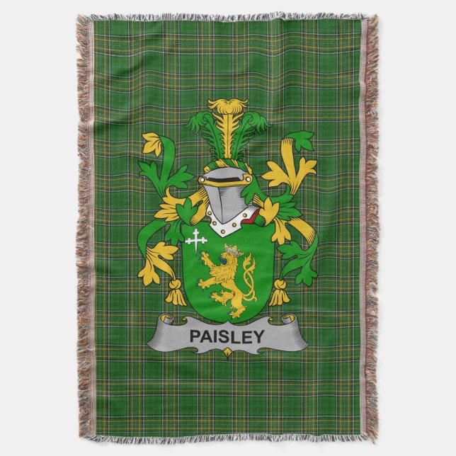 Couverture Armoiries irlandaises Paisley Family Crest Irlande (devant Vertical)