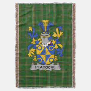 Couverture Armoiries irlandaises Peacocke Family Crest Irland