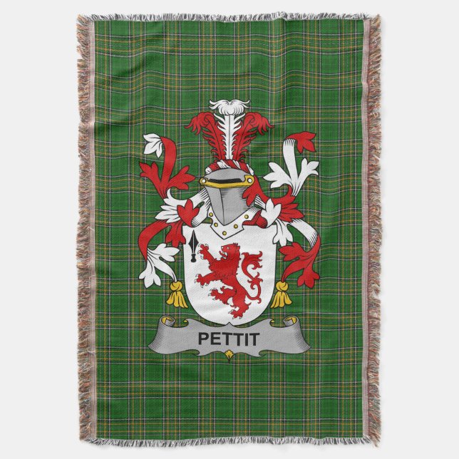 Couverture Armoiries irlandaises Pettit Coat Famille Crest Ir (devant Vertical)