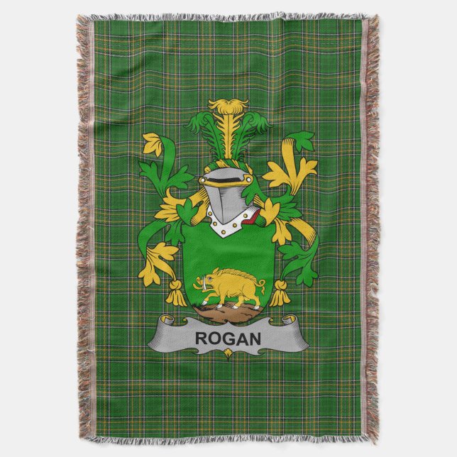 Couverture Armoiries irlandaises Rogan ou O_Rogan Coat of Arm (devant Vertical)