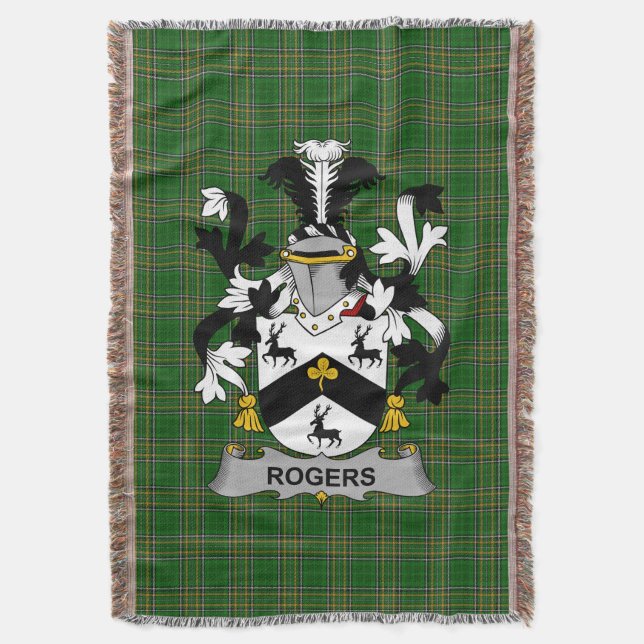 Couverture Armoiries irlandaises Rogers Family Crest Irlande (devant Vertical)