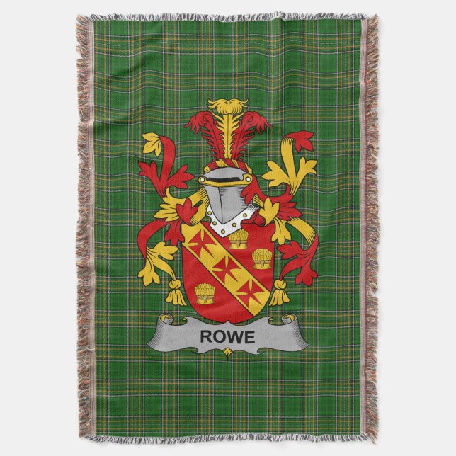 Couverture Armoiries irlandaises Rowe Family Crest Irlande (devant Vertical)