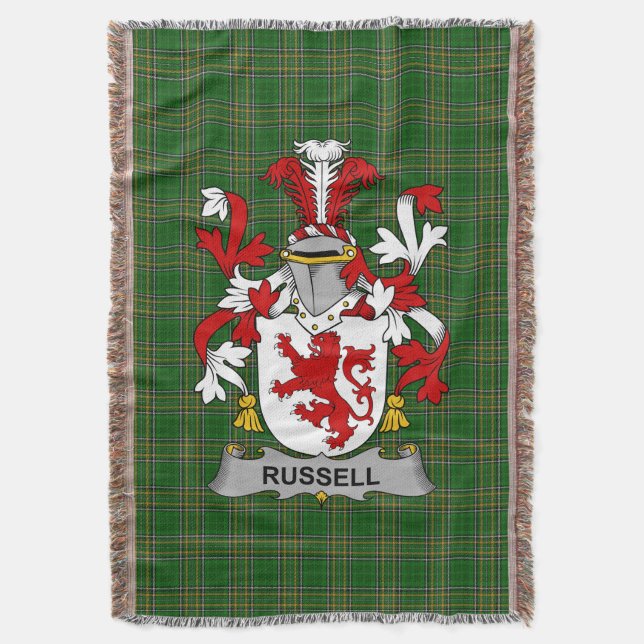 Couverture Armoiries irlandaises Russell Family Crest Irlande (devant Vertical)