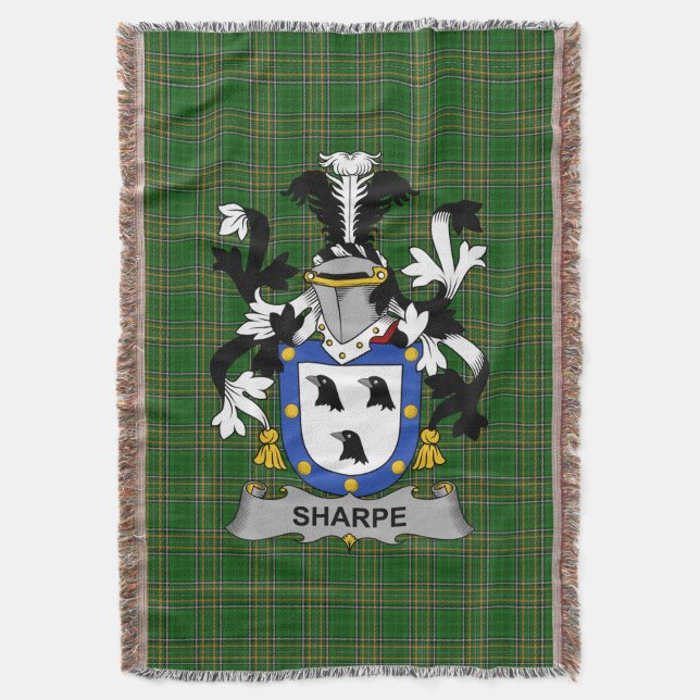Couverture Armoiries irlandaises Sharpe Family Crest Irlande (devant Vertical)