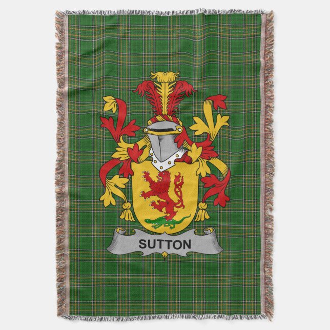 Couverture Armoiries irlandaises Sutton Family Crest Irlande (devant Vertical)