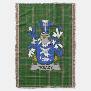 Couverture Armoiries irlandaises Treacy ou Tracy Coat d'armoi