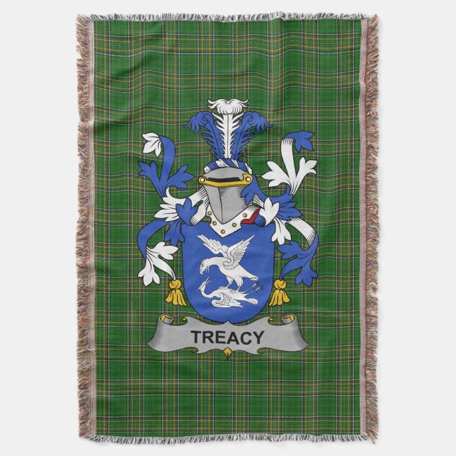 Couverture Armoiries irlandaises Treacy ou Tracy Coat d'armoi (devant Vertical)