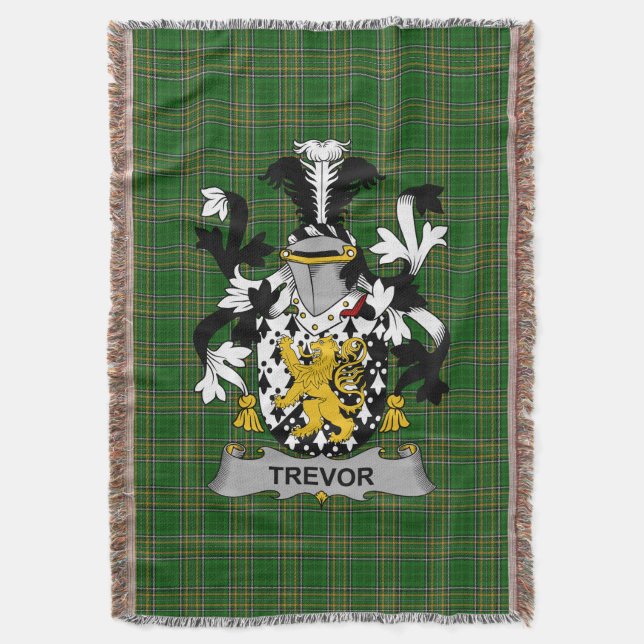 Couverture Armoiries irlandaises Trevor Famille Crest Irlande (devant Vertical)