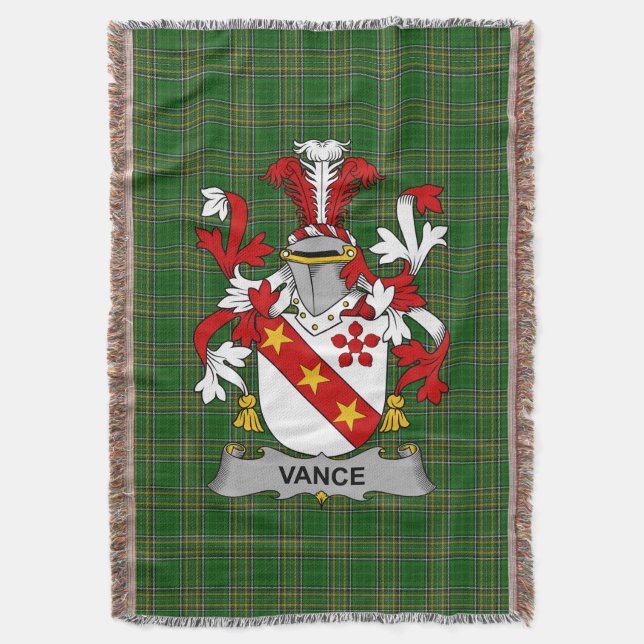 Couverture Armoiries irlandaises Vance Family Crest Irlande (devant Vertical)
