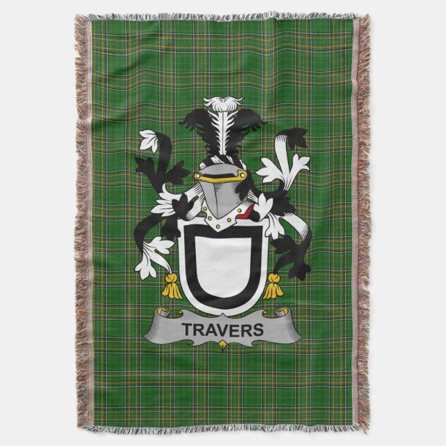 Couverture Armoiries irlandaises Voyageurs Famille Crest Irla (devant Vertical)