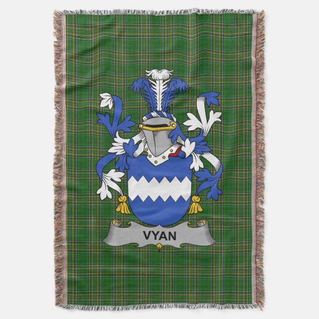 Couverture Armoiries irlandaises Vyan Family Crest Irlande (devant Vertical)