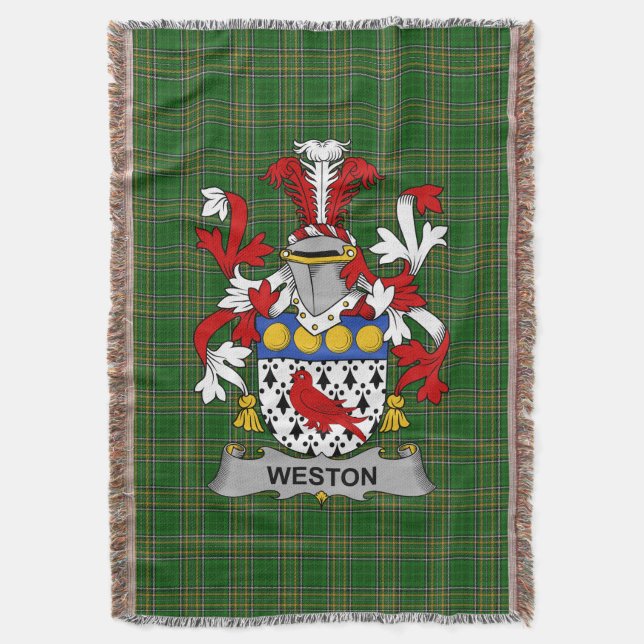 Couverture Armoiries irlandaises Weston Family Crest Irlande (devant Vertical)