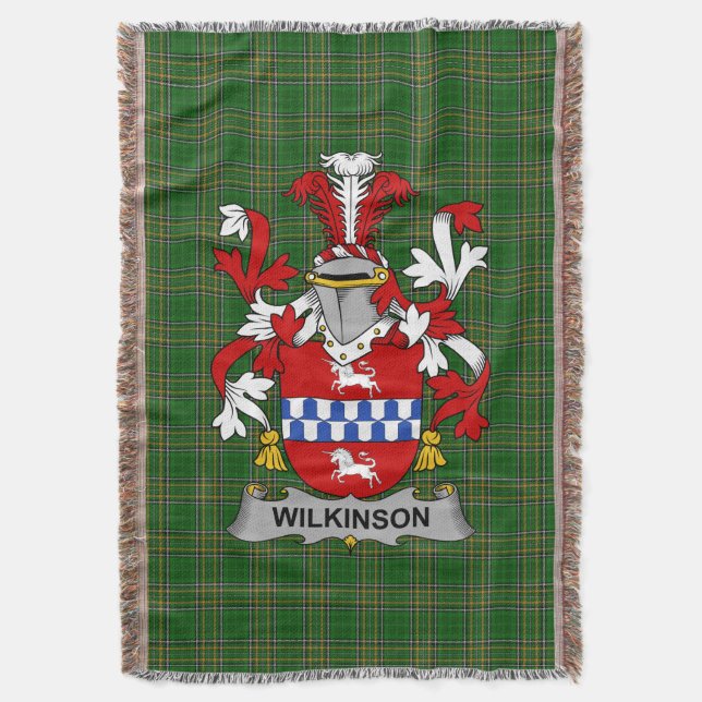 Couverture Armoiries irlandaises Wilkinson Family Crest Irlan (devant Vertical)