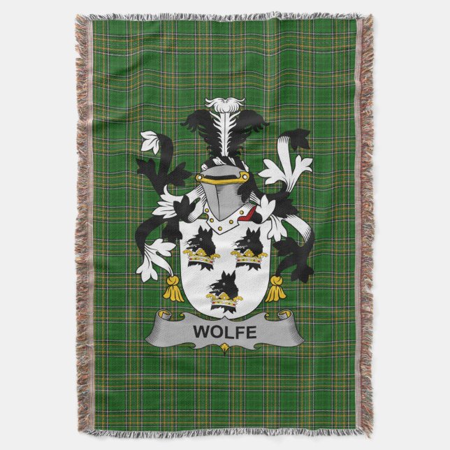 Couverture Armoiries irlandaises Wolfe Family Crest Irlande (devant Vertical)