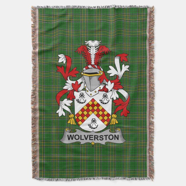 Couverture Armoiries irlandaises Wolverston Famille Crest Ire (devant Vertical)