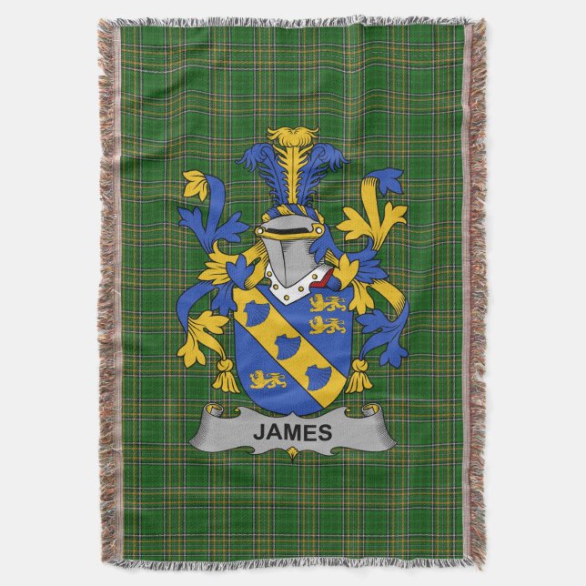 Couverture Armoiries James Irlandais Blason de Famille Irland (devant Vertical)