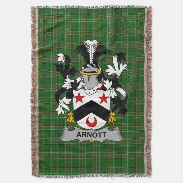 Couverture Arnott d'Irlande Armoiries Famille Crest Irlande (devant Vertical)