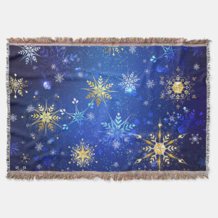 Couverture Arrière - plan Bleu XMAS avec des flocons de neige