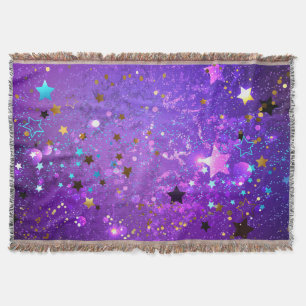 Couverture Arrière - plan de feuille violet avec étoiles
