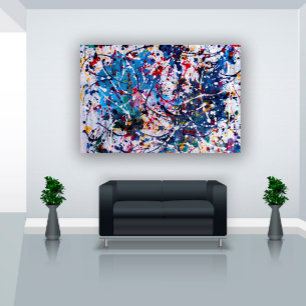 Couverture Art Abstrait original 2 couleurs débordant