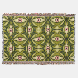 Couverture Art botanique maximaliste vert à l'oeil rose whims
