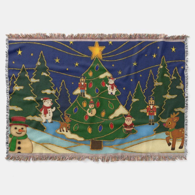 Couverture Art cloisonné Forêt fantaisiste Noël classique  (Devant)