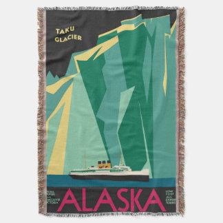 Couverture Art de l'affiche de voyage vintage de l'Alaska, gl