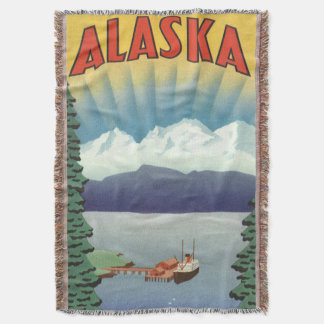 Couverture Art de l'affiche de voyage vintage en Alaska, Pays