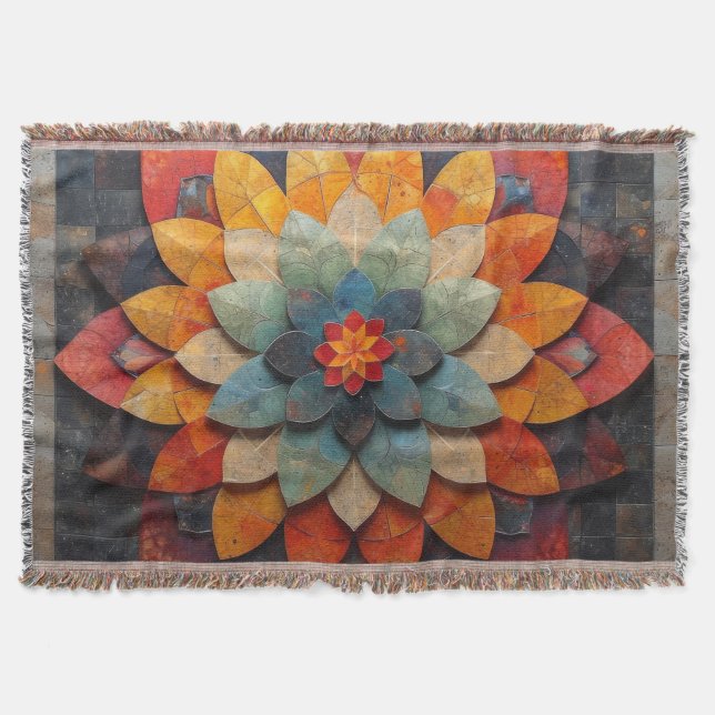 Couverture Art de mandala fleur texturée (Devant)
