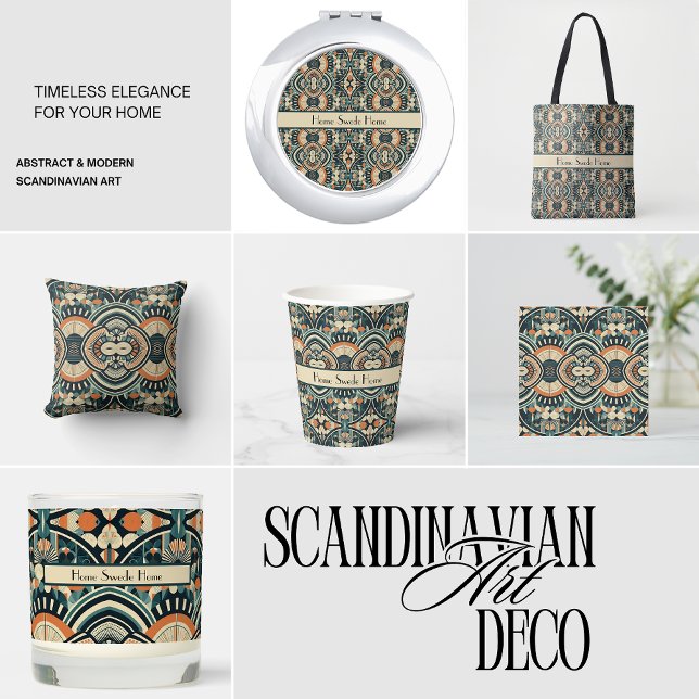 Couverture Art déco scandinave personnalisable (Créateur téléchargé)
