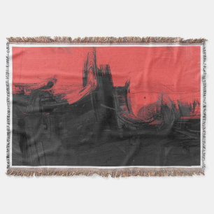 Couverture Art d'expressionnisme abstrait rouge et noir